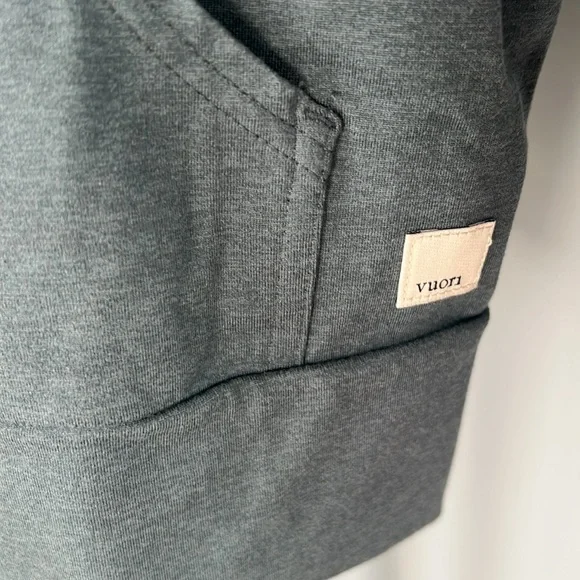 Vuori Halo 2.0 Performance Zip Front Hoodie, greenish gray - Picture 3 of 3